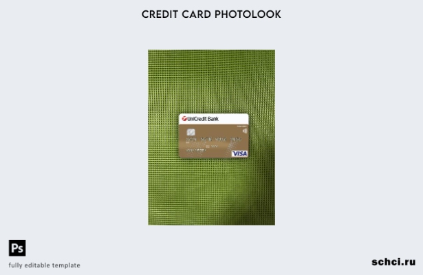 цифровая загрузка Германия UniCredit Bank VISA Кредитная карта фотоизображение п