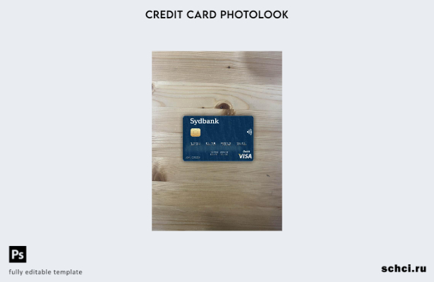 цифровая загрузка Дания Sydbank Visa, дебетовая карта, фотоизображение, передний