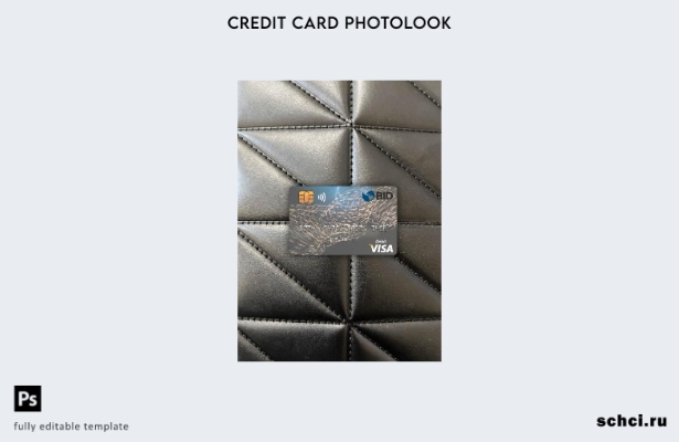цифровая загрузка Доминиканской Республики Banco BID Visa дебетовая карта фотоша
