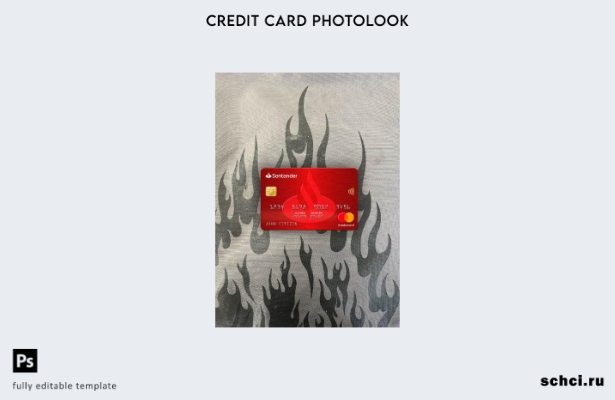 цифровая загрузка Испания Santander Bank Mastercard фотоизображение переднего ша