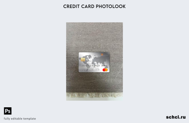 цифровая загрузка Коммерческий банк Союза Камбоджи, шаблон Mastercard Photolook