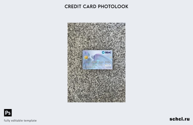 цифровая загрузка Ливана BBAC Visa Platinum Card Photolook переднего шаблона