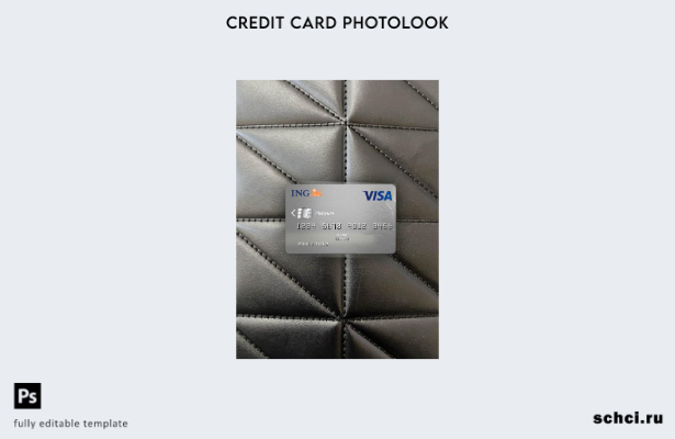 цифровая загрузка Нидерландов ING Bank Visa Card Платиновый фотообраз переднего