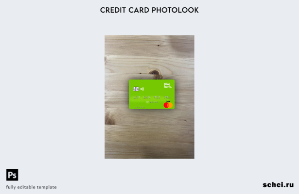 цифровая загрузка Новая Зеландия Kiwibank Mastercard Photolook передний шаблон