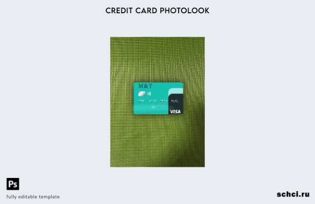 цифровая загрузка США M&T Bank Visa, фотоизображение, передний шаблон