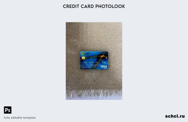 цифровая загрузка Словакия Райффайзен Банк Visa Classic карта фотошаблон лицевой
