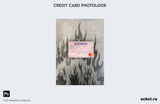 цифровая загрузка Таиланд Бангкок банк Mastercard фотовид переднего шаблона