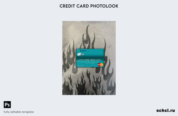 цифровая загрузка Эстония Bigbank Mastercard фотовид переднего шаблона