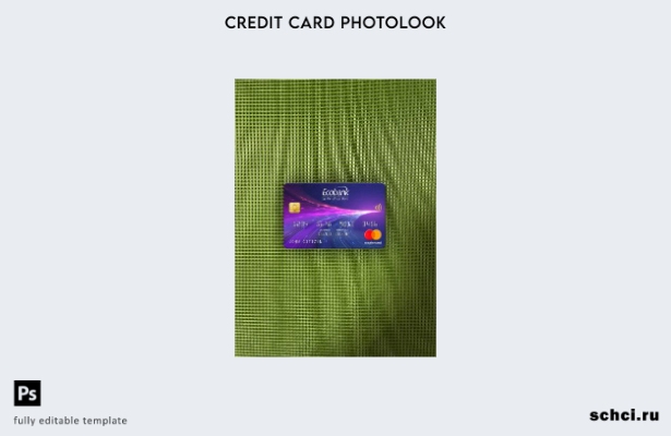 цифровая загрузка Южного Судана Ecobank шаблон Mastercard Photolook спереди