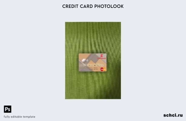 цифровая загрузка Ямайка Scotiabank шаблон Mastercard Photolook спереди