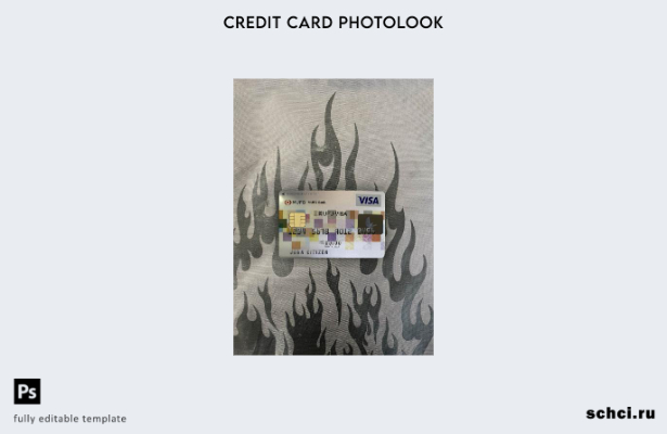 цифровая загрузка Японии MUFG банковская карта Visa фотоизображение переднего ша