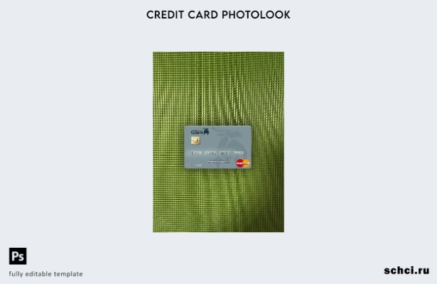 цифровая загрузка Palau Bank of Guam, шаблон лицевой панели mastercard photolook