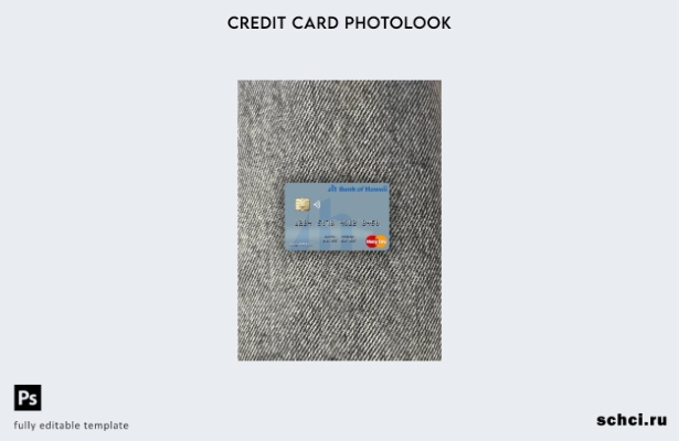 цифровая загрузка Samoa Bank of Hawaii, шаблон лицевой панели mastercard с фотои