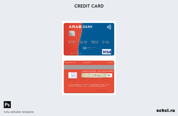 скачать в цифровом формате шаблон визовой карты Algeria Arab Bank в Алжире