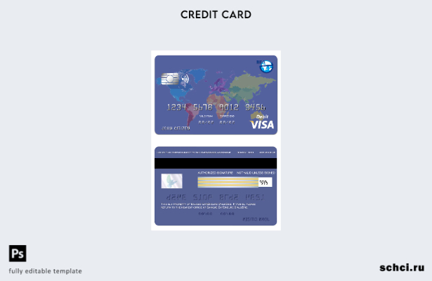 скачать в цифровом формате шаблон карты Visa Banque Extérieure d'algérie в Алжир