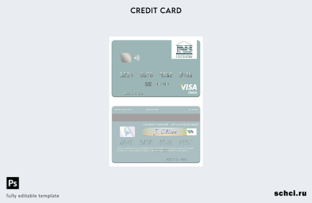 скачать цифровую версию шаблона дебетовой карты Visa SKNA Bank Сент Китс и Невис