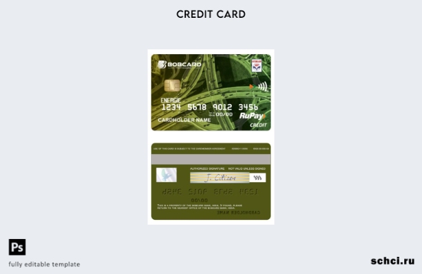 цифровая загрузка Индия HPCL Energie RuPay кредитный шаблон Bobcard
