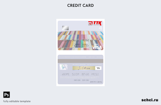 цифровая загрузка Македония TTK Banka AD Шаблон дебетовой карты Visa Skopje