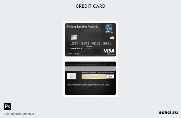 цифровая загрузка шаблон карты Barbados Private Bankking Rewards Visa Platinum B