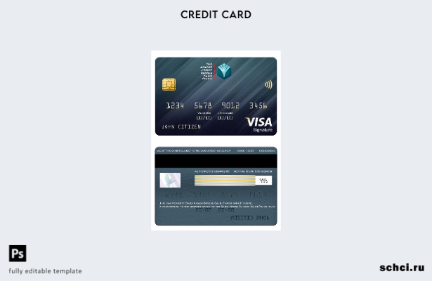 цифровая загрузка шаблон карты Visa для подписи банка Saudi Arabia Banque Saudi