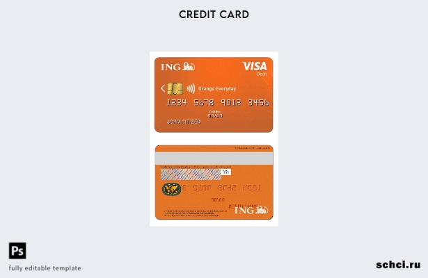 цифровая загрузка шаблона визы ING Orange в Нидерландах