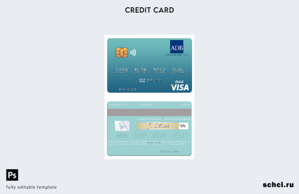 цифровая загрузка шаблона дебетовой карты Visa Банка АБР Маршалловых Островов