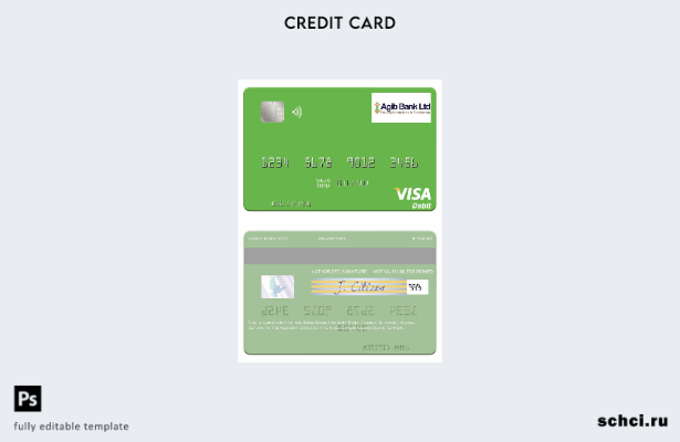 цифровая загрузка шаблона дебетовой карты Visa Исламского банка Гамбии Арабской