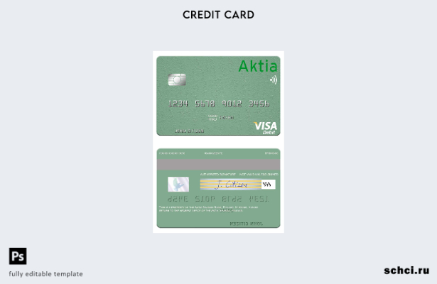 цифровая загрузка шаблона дебетовой карты Visa Финляндского сберегательного банк