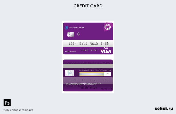 цифровая загрузка шаблона дебетовой карты Visa Angola Bank Economio