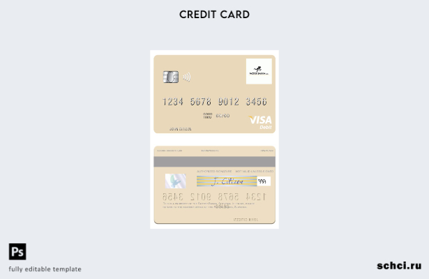 цифровая загрузка шаблона дебетовой карты Visa Factor банка Словении