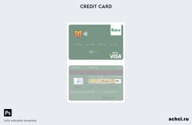 цифровая загрузка шаблона дебетовой карты Visa Mali Banque Commerciale du Sahel