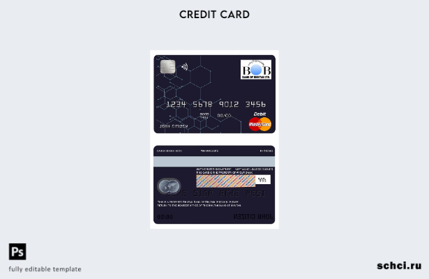 цифровая загрузка шаблона карты Mastercard Банка Бутана Бутана