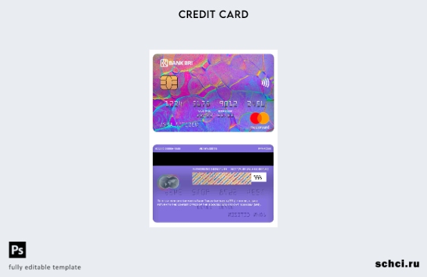 цифровая загрузка шаблона карты Mastercard Индонезийского банка Ракьят Индонезия