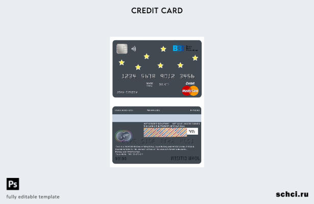 цифровая загрузка шаблона карты Mastercard Международного банка Боснии и Герцего