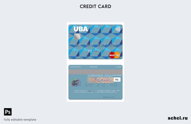 цифровая загрузка шаблона карты Mastercard Объединенного банка Албании в Албании