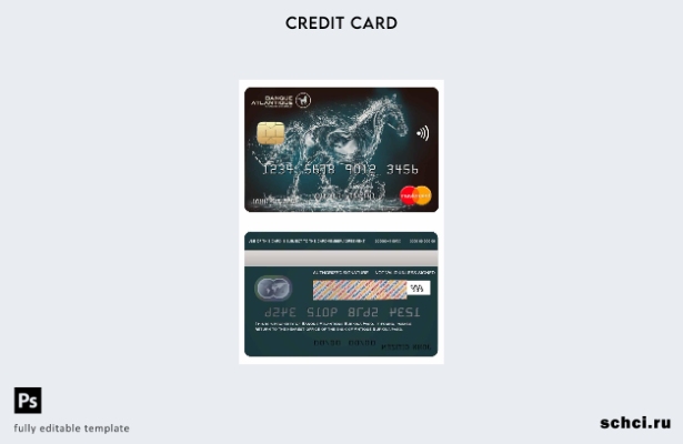 цифровая загрузка шаблона карты Mastercard банка Burkina Faso Atlantique