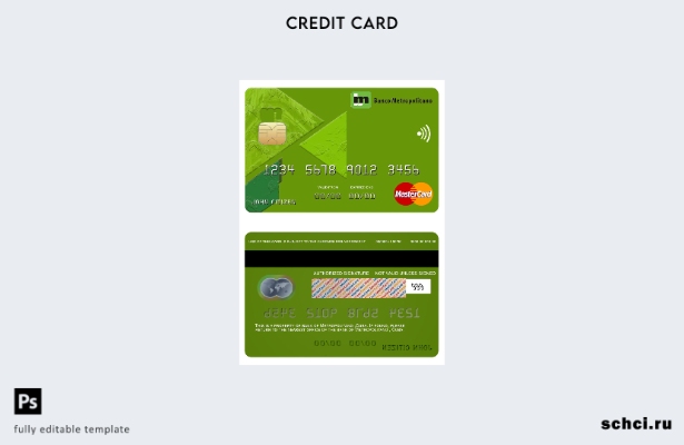 цифровая загрузка шаблона карты Mastercard банка Cuba Metropolitano