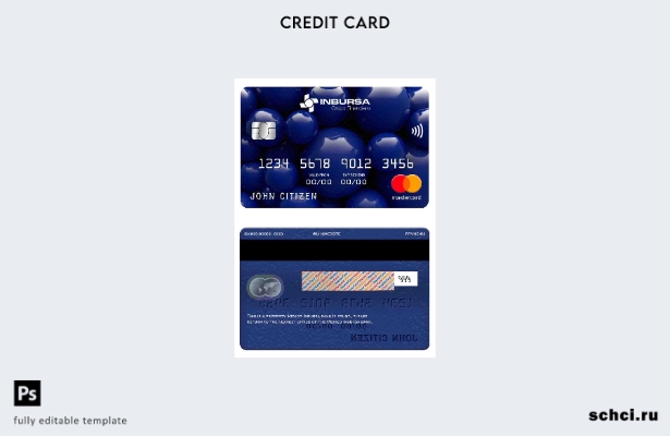 цифровая загрузка шаблона карты Mastercard банка Inbursa в Мексике