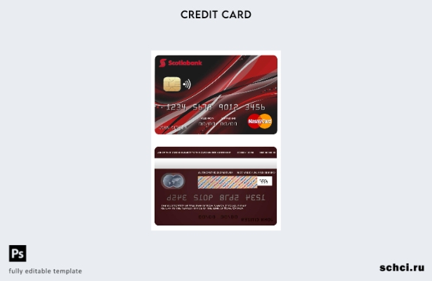 цифровая загрузка шаблона карты Mastercard канадского банка Nova