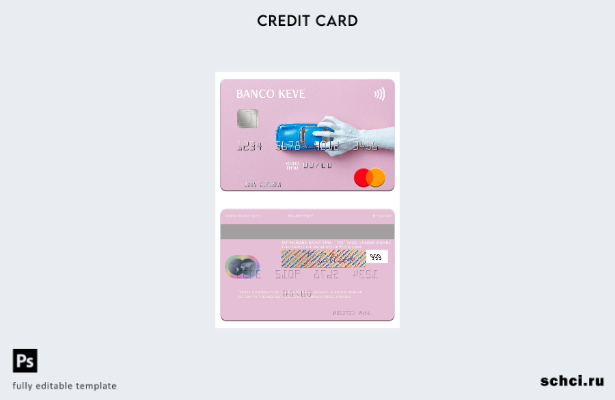 цифровая загрузка шаблона карты Mastercard Angola Banco Keve