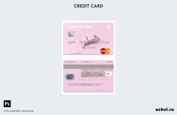 цифровая загрузка шаблона карты Mastercard Angola Banco Sol