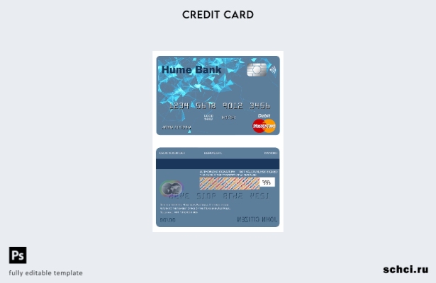 цифровая загрузка шаблона карты Mastercard Australia Hume Bank