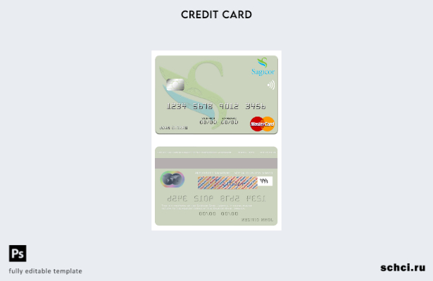 цифровая загрузка шаблона карты Mastercard Jamaica Sagicor Bank