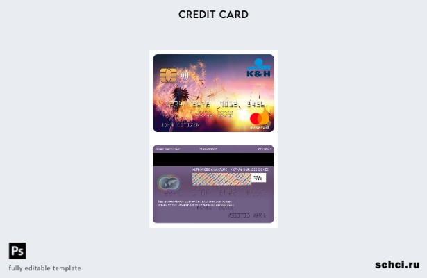 цифровая загрузка шаблона карты Mastercard K&H Венгрия
