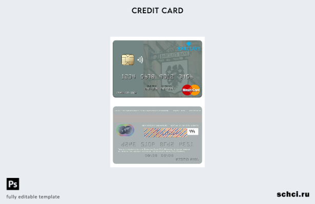 цифровая загрузка шаблона карты Mastercard Monaco Barclays Bank PLC