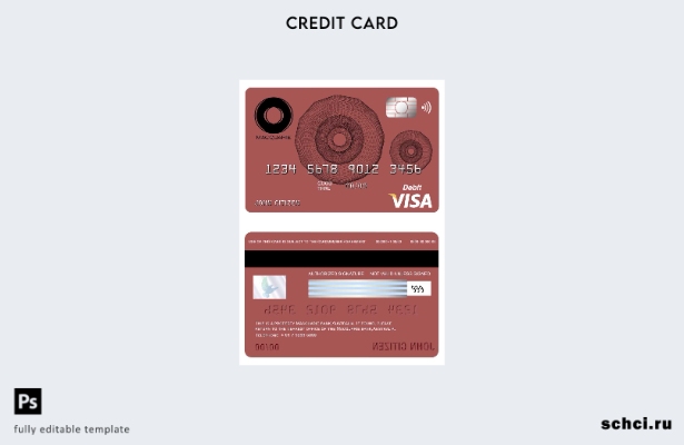 цифровая загрузка шаблона карты Visa австралийского банка Macquarie