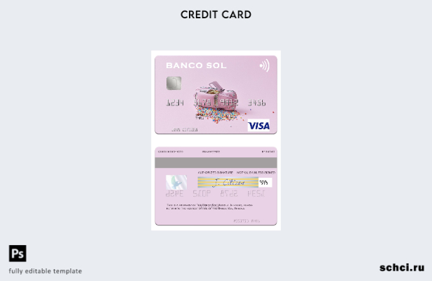 цифровая загрузка шаблона карты Visa Angola Banco Sol
