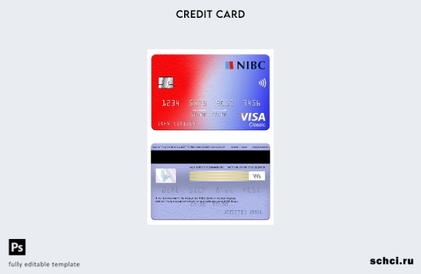 цифровая загрузка шаблона карты Visa Classic в Нидерландах NIBC Bank