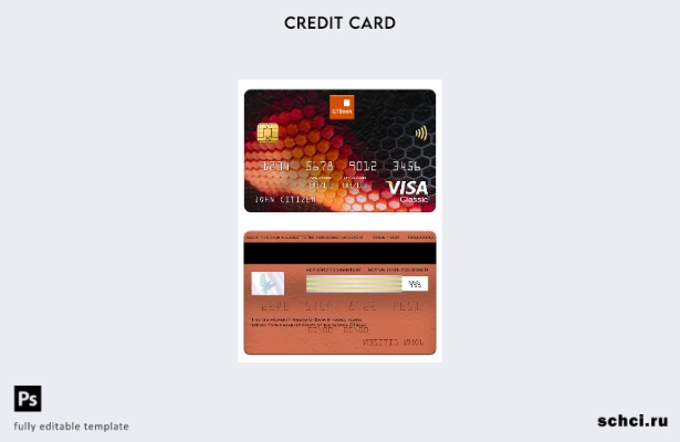 цифровая загрузка шаблона карты Visa Classic для Нигерии GTBank