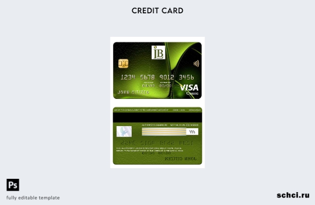 цифровая загрузка шаблона классической карты Visa Международного банка Либерии I